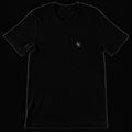 Premium black T-shirt front with KC left-chest logo #color_black